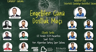 ÜNLÜLER TEKERLEKLİ SANDALYEDE DOSTLUK MAÇINA ÇIKTI