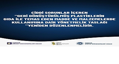 GERİ DÖNÜŞTÜRÜLMÜŞ PLASTİKLERLE İLGİLİ YÖNETMELİK TASLAĞI YENİDEN DÜZENLENMELİDİR