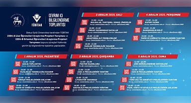 TÜBİTAK 2204 PROGRAMLARI ÇEVRİM İÇİ BİLGİLENDİRME TOPLANTILARI TAMAMLANDI