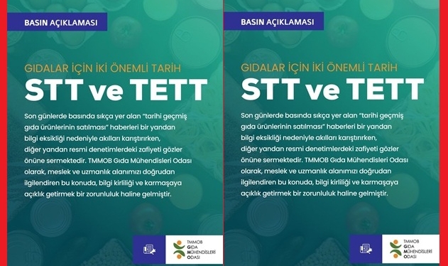 GIDALAR İÇİN İKİ ÖNEMLİ TARİH STT ve TETT
