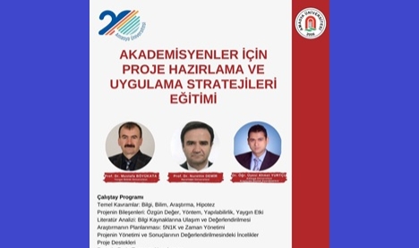 AMASYA’DA AKADEMİSYENLER İÇİN PROJE EĞİTİMİ DÜZENLENDİ