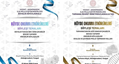 PROF.DR. BÖYÜKATA BOYALIK VE TARHANA KÖYLERİ OKULLARINDA SÖYLEŞTİ 